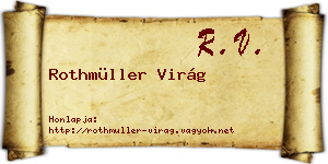Rothmüller Virág névjegykártya
